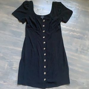 Black express short sleeve mini dress
